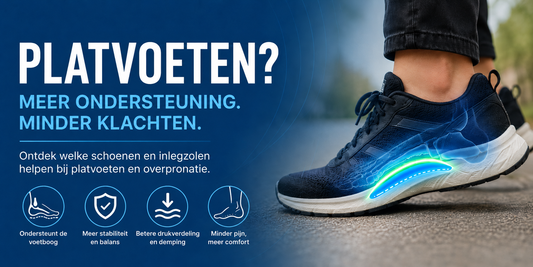 Last van platvoeten? Lees hier ons artikel over platvoeten en welke schoenen het beste passen