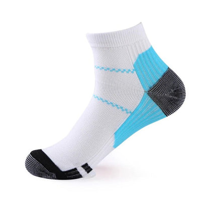 Orthonell Flow Active™_Korte_Compressiesokken_kleur_wit_blauw_grijs