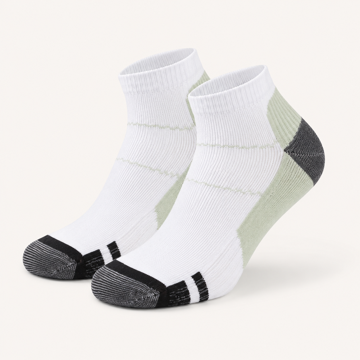 Orthonell Flow Active™_Korte_Compressiesokken_kleur_wit_groen_grijs