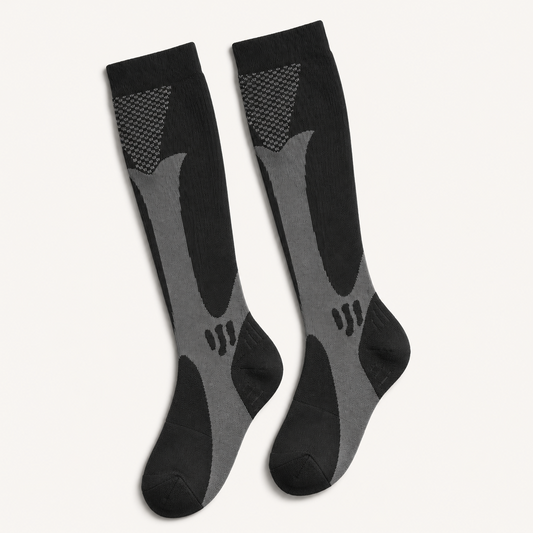 Orthonell Flow Comfort™_Ondersteunende_Compressiesokken_kleur_zwart_grijs_product_foto
