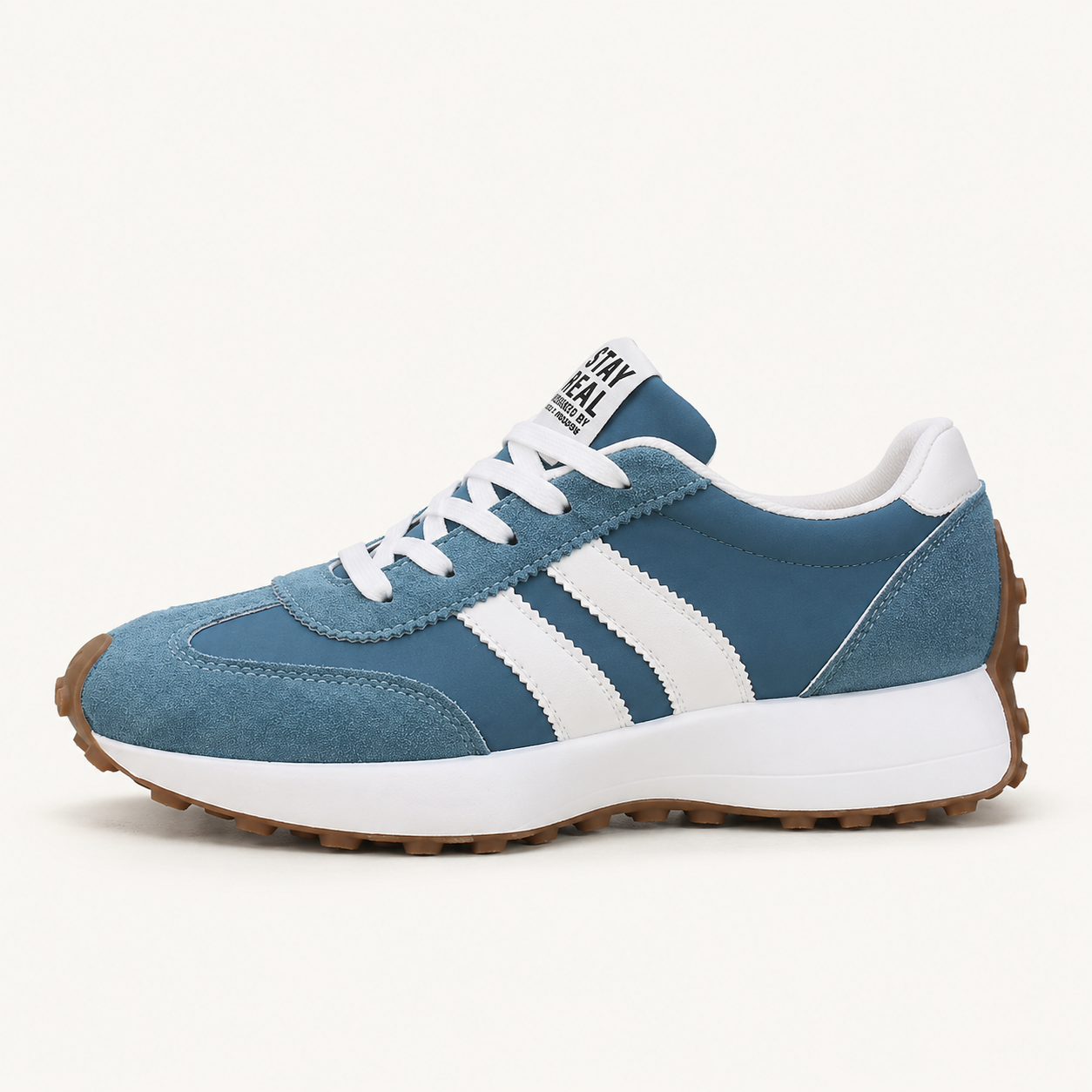 Orthonell Motion Nova™_model_foto_ergonomische_schoen_kleur_blauw_wit