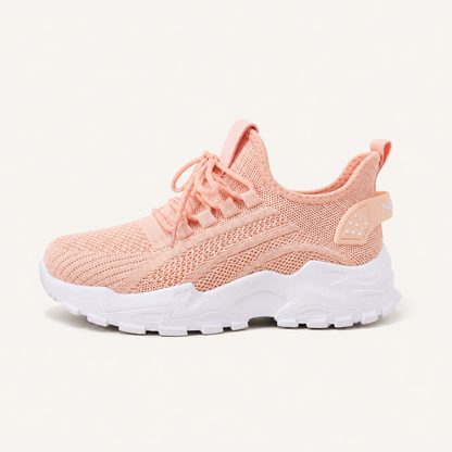 Orthonell Support Ease™_studio_foto_orthopedische_schoen_kleur_zalm_roze_zijaanzicht