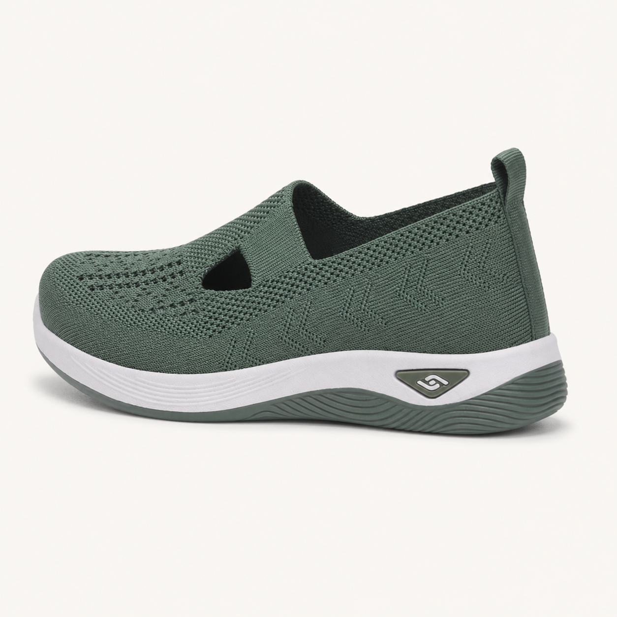 Orthonell Support Flow™_ergonomische_schoen_model_foto_kleur_groen_wit