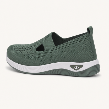 Orthonell Support Flow™_ergonomische_schoen_model_foto_kleur_groen_wit