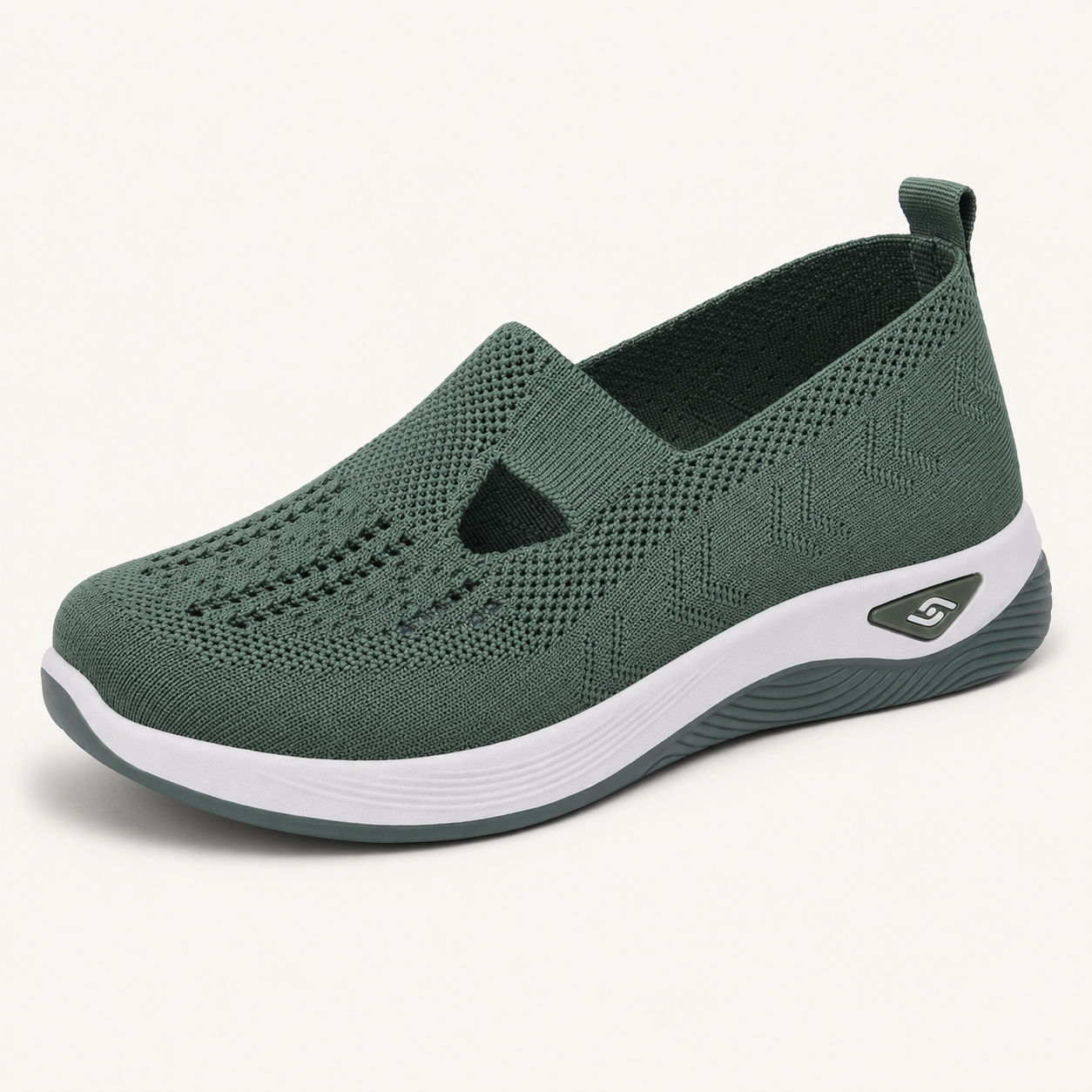 Orthonell Support Flow™_ergonomische_schoen_model_foto_kleur_groen_wit