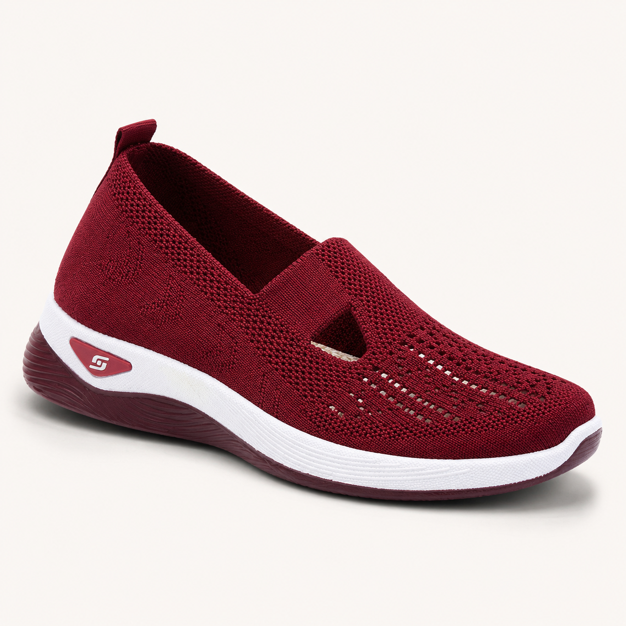 Orthonell Support Flow™_ergonomische_schoen_model_foto_kleur_rood_wit