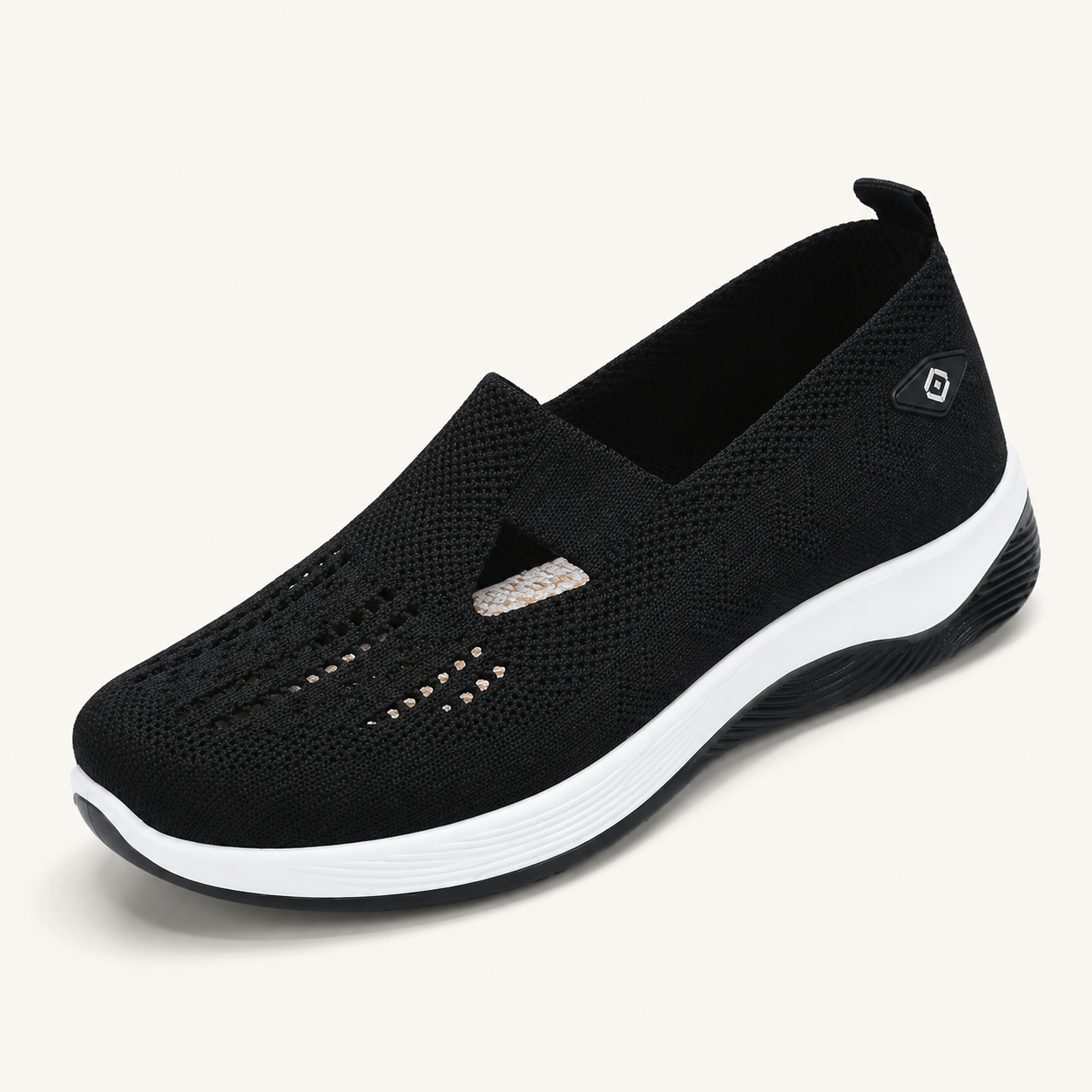 Orthonell Support Flow™_ergonomische_schoen_model_foto_kleur_zwart_wit